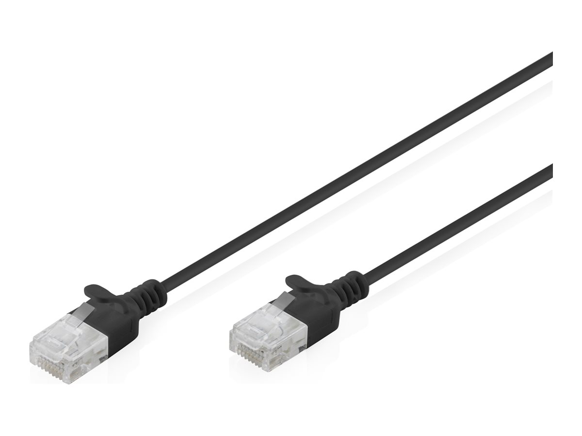DIGITUS CAT 6 U-UTP Slim Patchkabel, 0,3 m, Schwarz