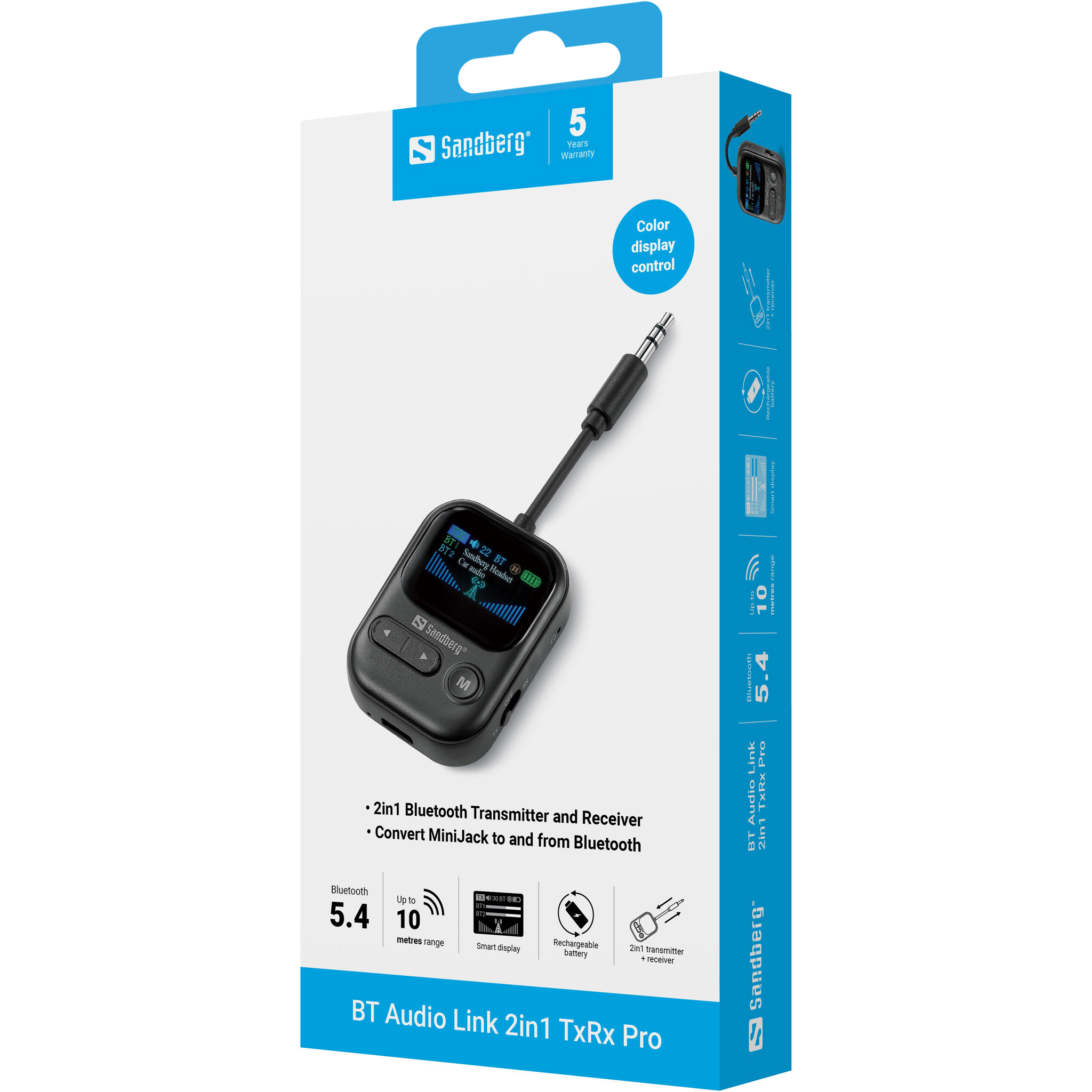 SANDBERG BT Audio Link 2in1 TxRx Pro - Bluetooth-Adapter