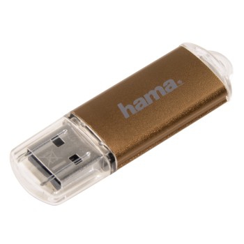 Hama 32GB Laeta lecteur USB flash 32 Go USB Type-A 2.0 Marron, Transparent