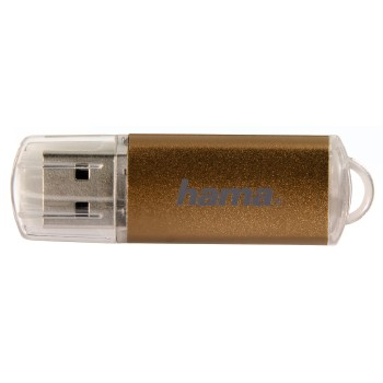 Hama 32GB Laeta lecteur USB flash 32 Go USB Type-A 2.0 Marron, Transparent