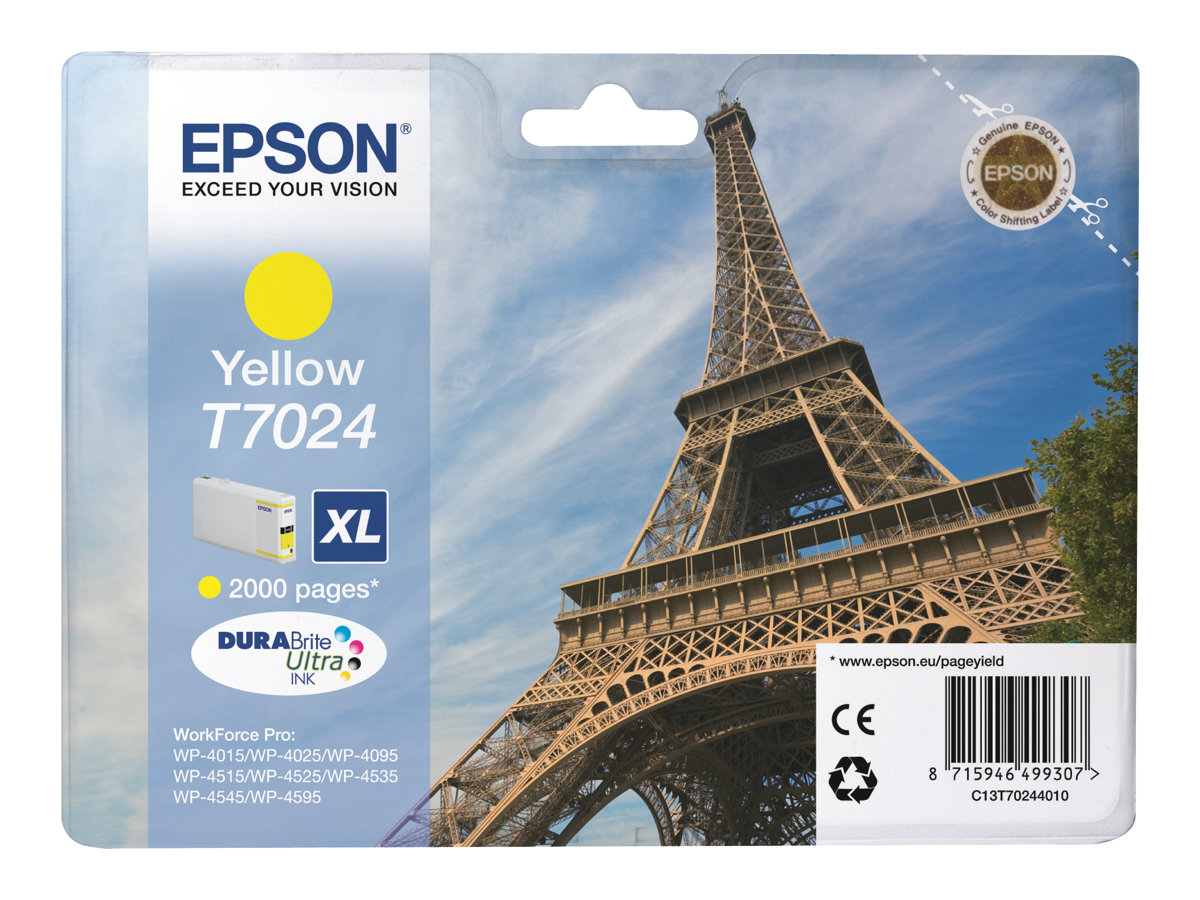 Epson Eiffel Tower Ink Cartridge XL Yellow 2k