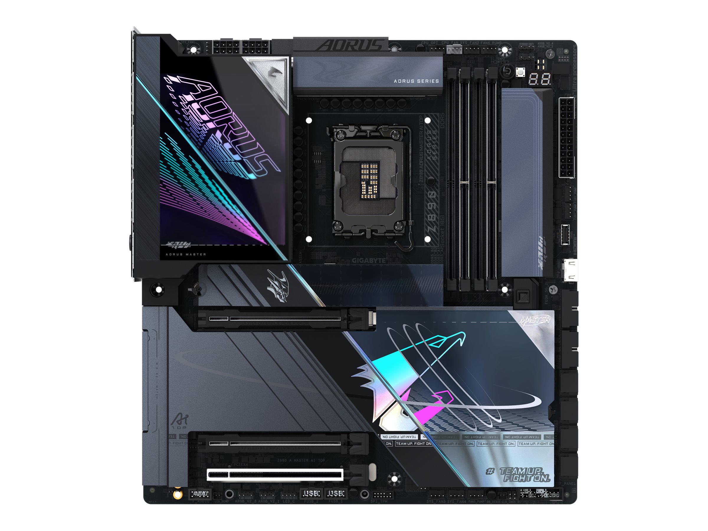 GIGABYTE Z890 AORUS MASTER AI TOP Scheda Madre - Supporta CPU Intel Core Ultra (Serie 2), VRM a 20+1+2 fasi, fino a 9500MHz DDR5 (OC), PCIe 5.0 M.2, Wi-Fi 7, Thunderbolt 4