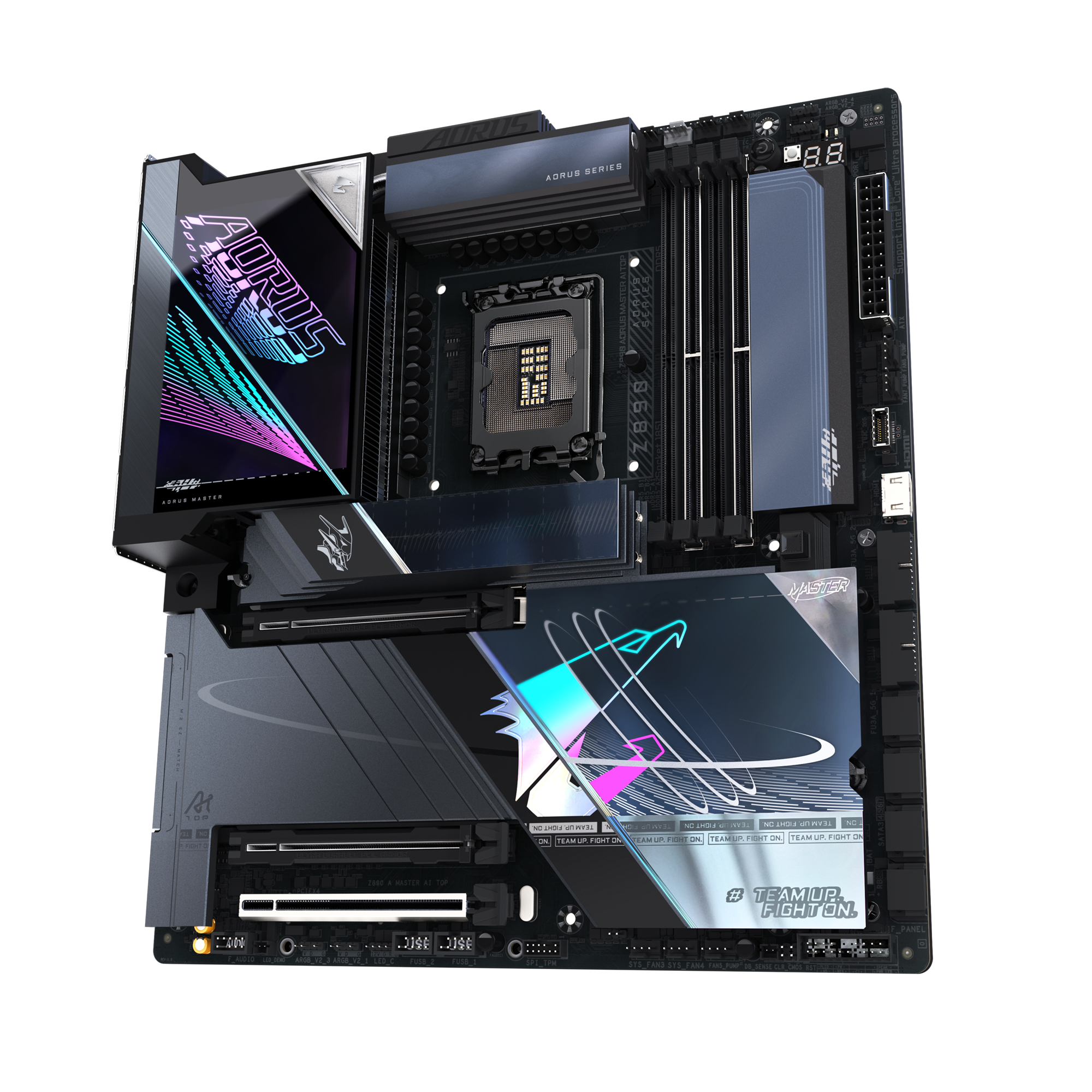 GIGABYTE Z890 AORUS MASTER AI TOP Carte Mre - Prend en charge les processeurs Intel Core Ultra (Srie 2), VRM 20+1+2 phases, jusqu 9500MHz DDR5 (OC), PCIe 5.0 M.2, Wi-Fi 7, Thunderbolt 4