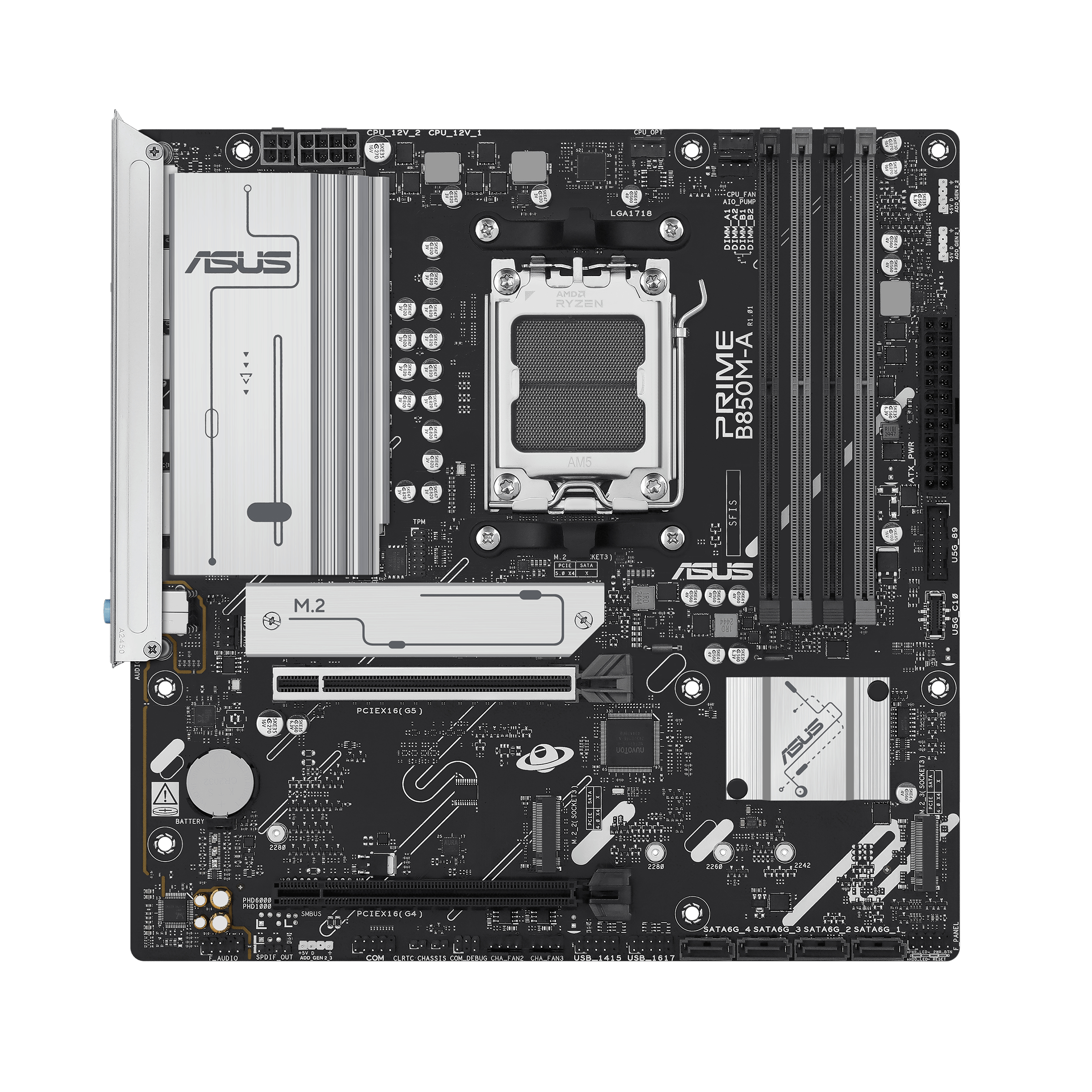 ASUS MB ASUS PRIME B850M-A-CSM (AMD,AM5,DDR5,mATX) - AMD Sockel AM5 (Ryzen Zen4) - Micro/Mini/Flex-ATX