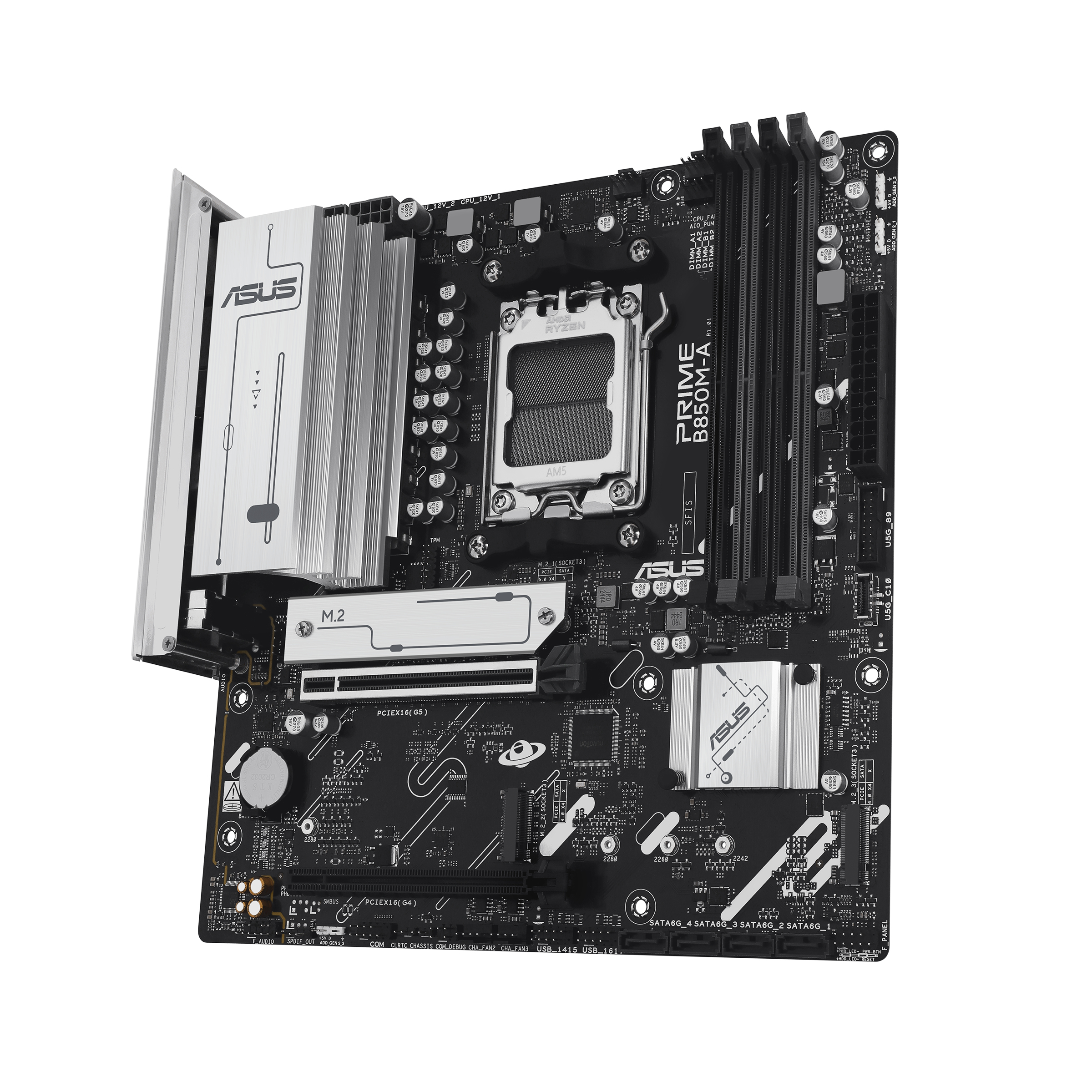 ASUS MB ASUS PRIME B850M-A-CSM (AMD,AM5,DDR5,mATX) - AMD Sockel AM5 (Ryzen Zen4) - Micro/Mini/Flex-ATX