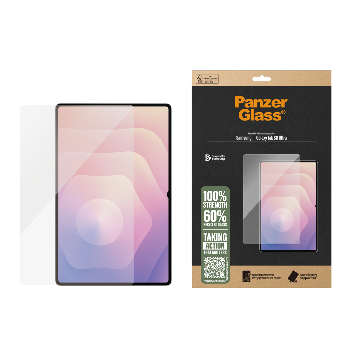 PanzerGlass Bildschirmschutz f�r Tablet - ultrabreite Passform