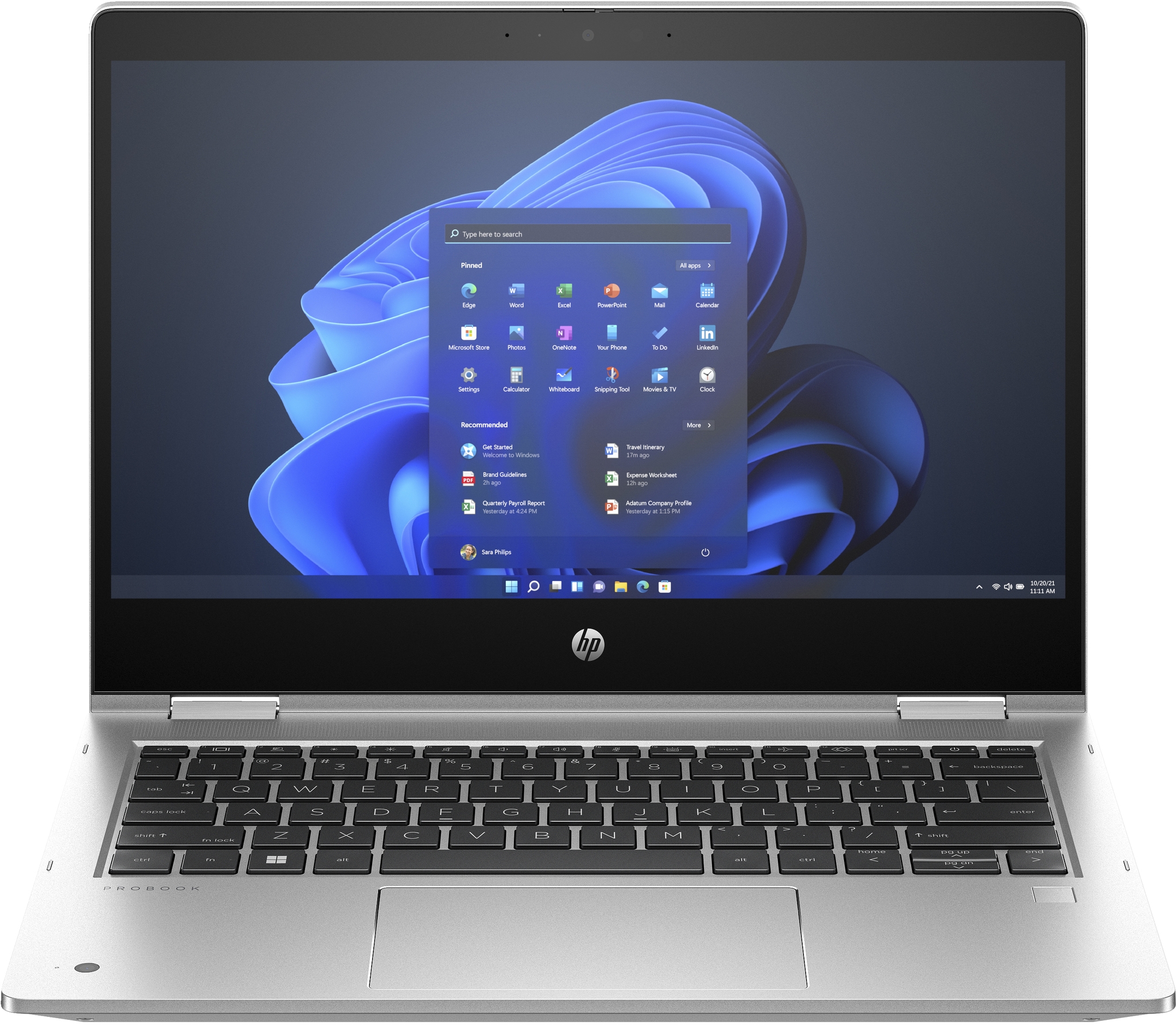 HP Pro x360 435 G10 Notebook - Wolf Pro Security - Flip-Design - AMD Ryzen 7 7730U / 2 GHz - Win 11 Pro - Radeon Graphics - 16 GB RAM - 512 GB SSD NVMe, TLC - 33.8 cm (13.3)