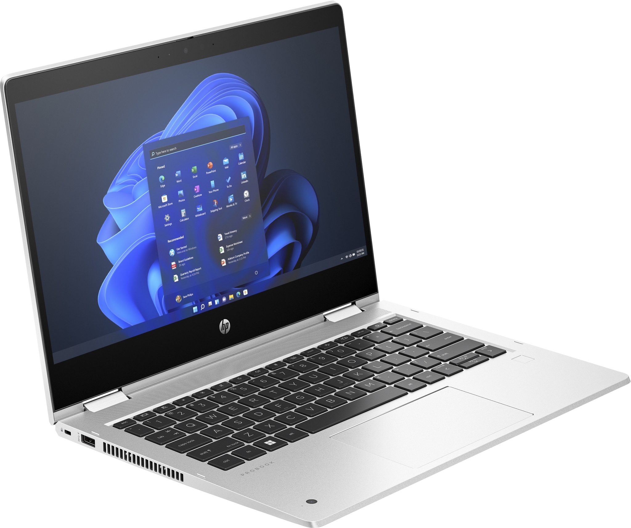 HP Pro x360 435 G10 Notebook - Wolf Pro Security - Flip-Design - AMD Ryzen 7 7730U / 2 GHz - Win 11 Pro - Radeon Graphics - 16 GB RAM - 512 GB SSD NVMe, TLC - 33.8 cm (13.3)