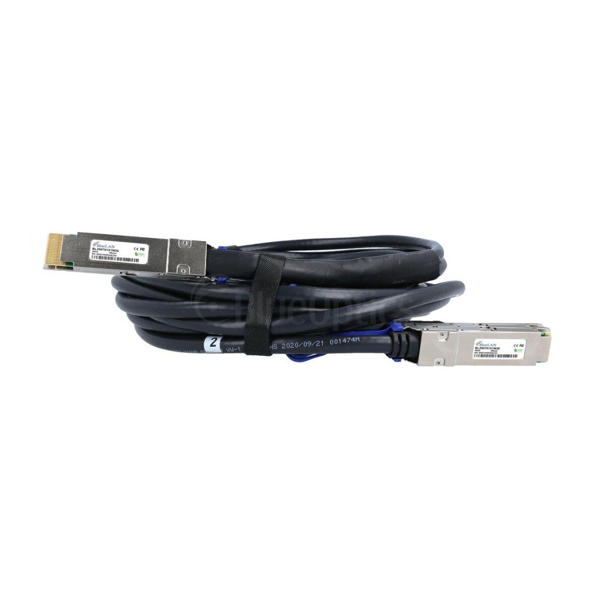 BlueOptics NVIDIA 980-9IA3S-00W001 BlueLAN passives 400GBASE-CR8 QSFP-DD auf 2x200GBASE-CR4 QSFP56 Direct Attach Breakout Kabel, 1 Meter