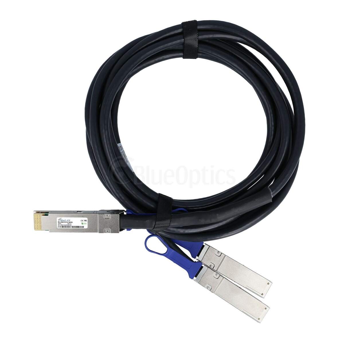 BlueOptics NVIDIA 980-9IA3S-00W001 BlueLAN passives 400GBASE-CR8 QSFP-DD auf 2x200GBASE-CR4 QSFP56 Direct Attach Breakout Kabel, 1 Meter