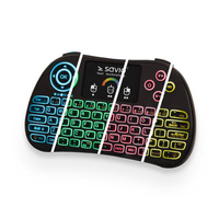 Savio KW-03 - Kabellos - RF Wireless - Membran Key Switch - QWERTY - RGB-LED - Schwarz
