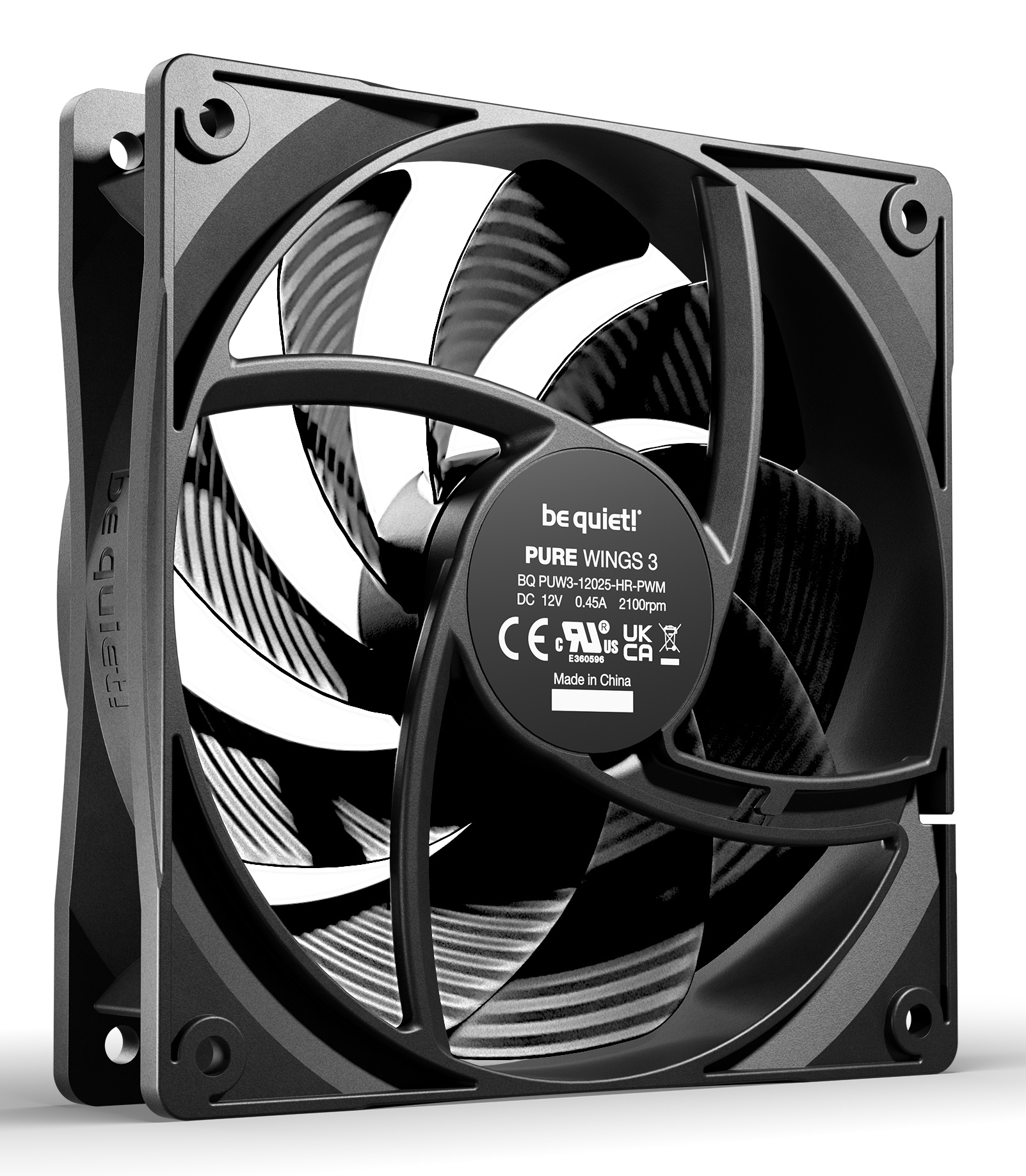Be Quiet! Pure Wings 3 120mm PWM high-speed 3-Pack schwarz 3er-Pack 120 mm - Geh�use-L�fter - 30,9 dB