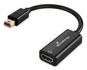 MediaRange MRCS236 adaptador de cable de v�deo 0,2 m Mini DisplayPort HDMI Negro