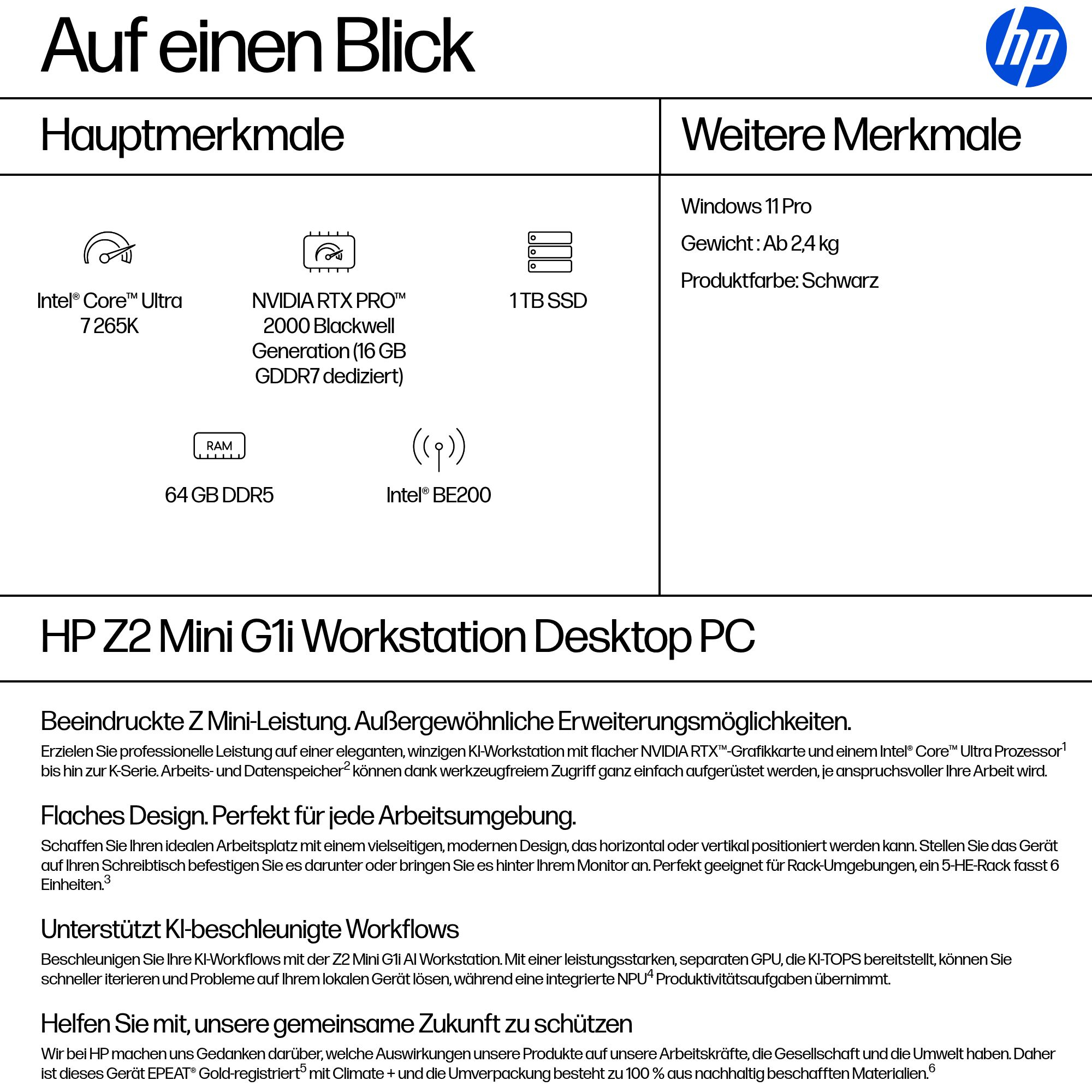 HP Workstation Z2 G1i - Mini - 5U - 1 x Core