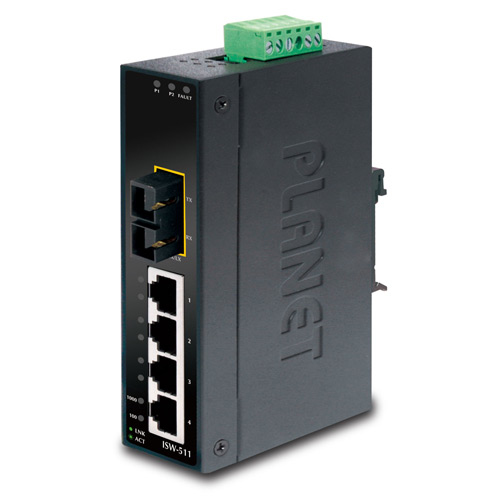 PLANET ISW-511 switch No administrado L2 Fast Ethernet (10/100) Negro