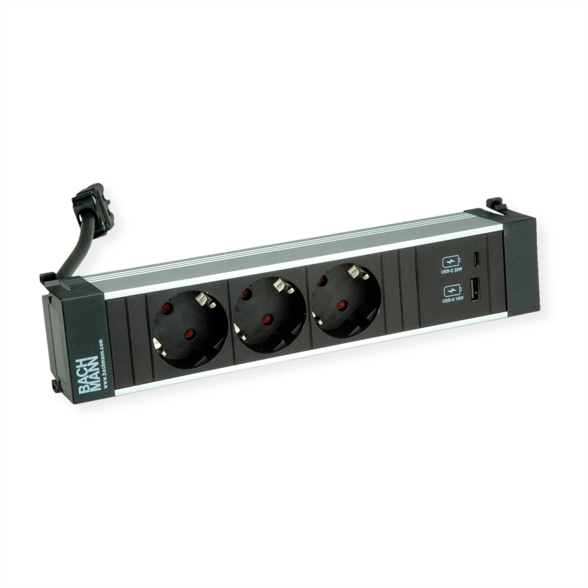 Bachmann Power Frame M 3xCEE7/3916.5021xUSB A&C 22W Charger 0.2m GST18