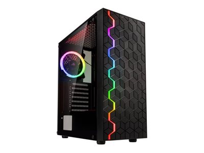 Pro Gamersware Kolink Inspire K8 - Midi-Tower - ATX - Seitenteil mit Fenster (gehrtetes Glas)