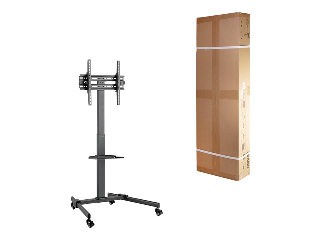 LogiLink Wagen - f�r TV / Bildschirm - h�henverstellbar - Kunststoff, Stahl - Schwarz - Bildschirmgr��e: 81.3-139.7 cm (32-55)