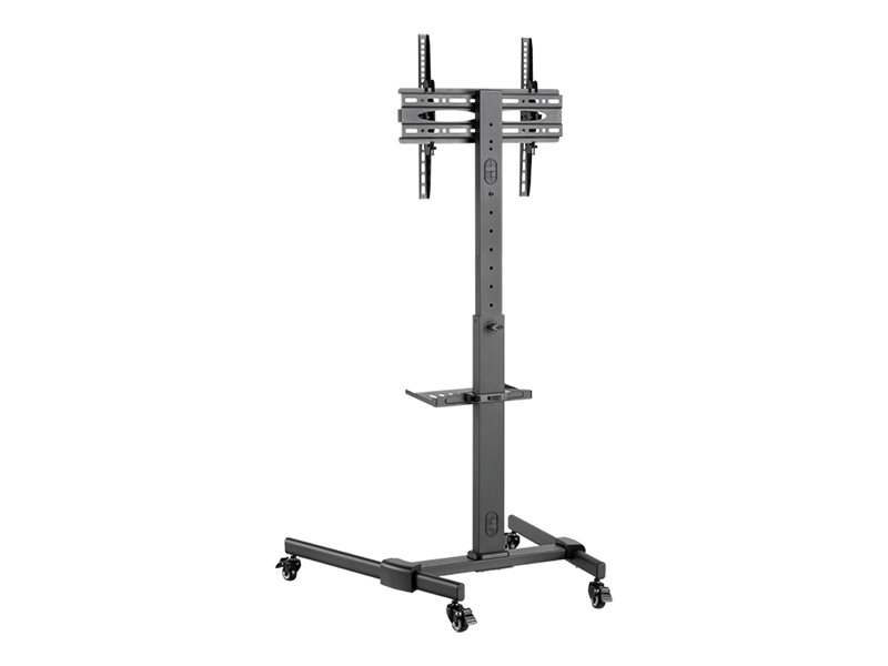 LogiLink Wagen - f�r TV / Bildschirm - h�henverstellbar - Kunststoff, Stahl - Schwarz - Bildschirmgr��e: 81.3-139.7 cm (32-55)