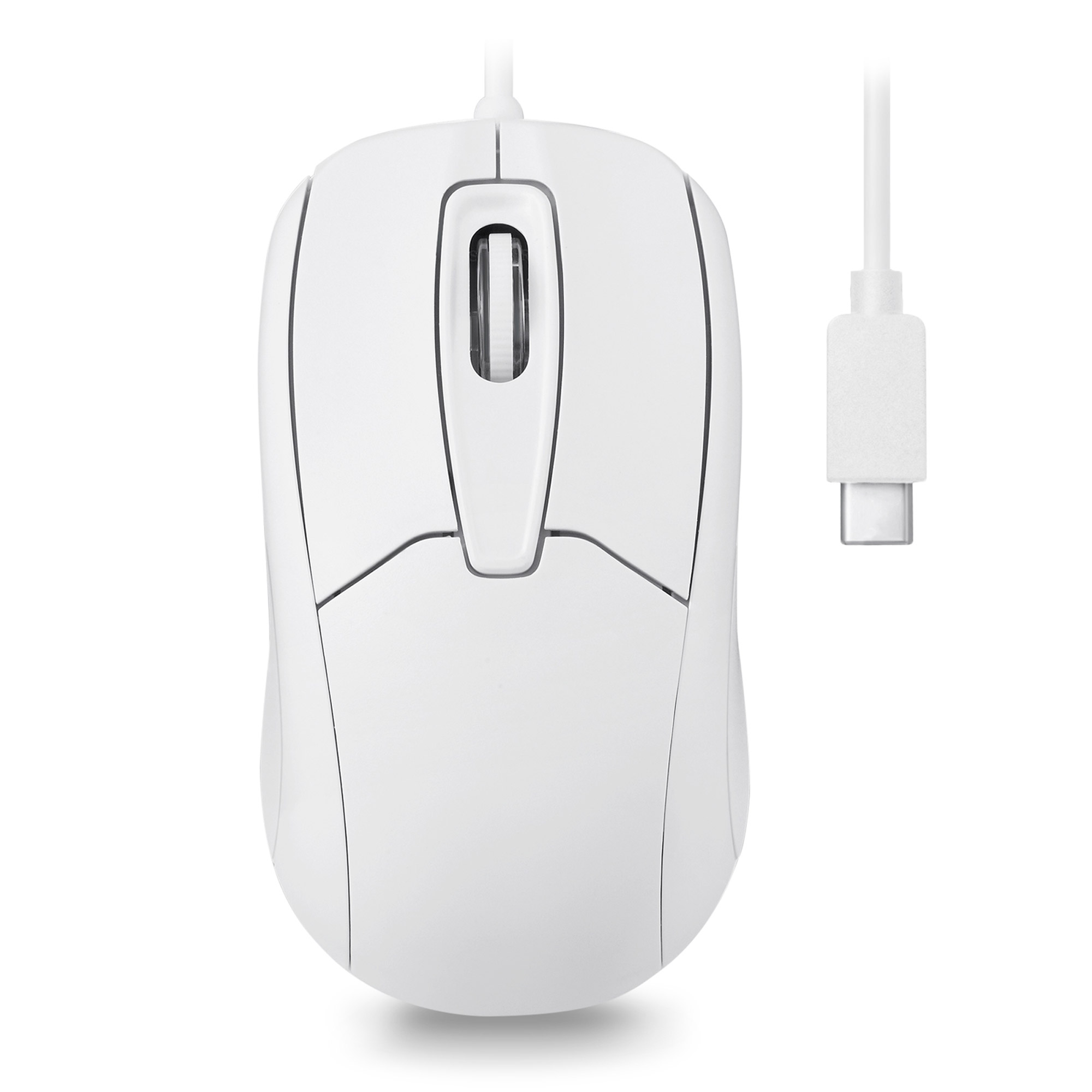 Perixx PERIMICE-209 C W kabelgebundene USB-C Maus Scrollrad wei� - Maus