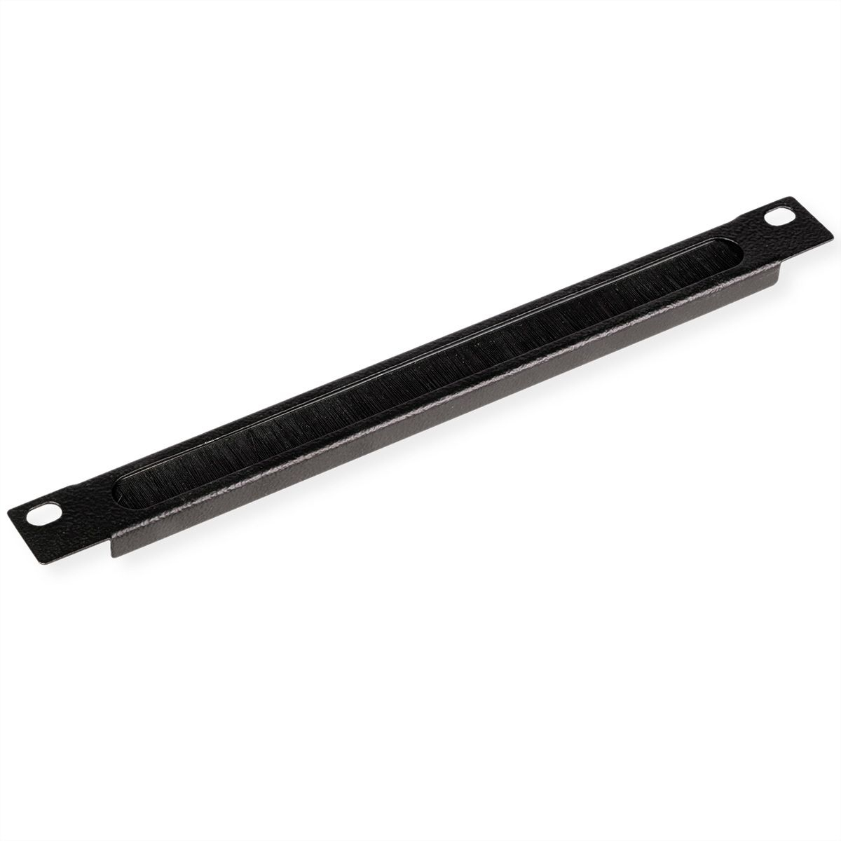 ROLINE Kabeleingangsplatte f�r Rack - mit B�rstenstreifen - Jet Black, RAL 9005 - 0.5U - 25.4 cm (10)