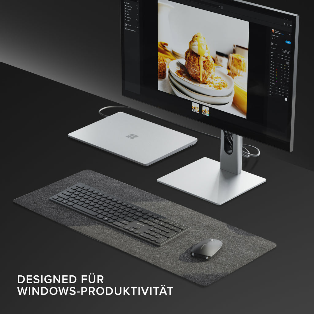 Alogic Echelon BT Wireless Mouse+ Keyboard German Black - Tastatur - QWERTZ