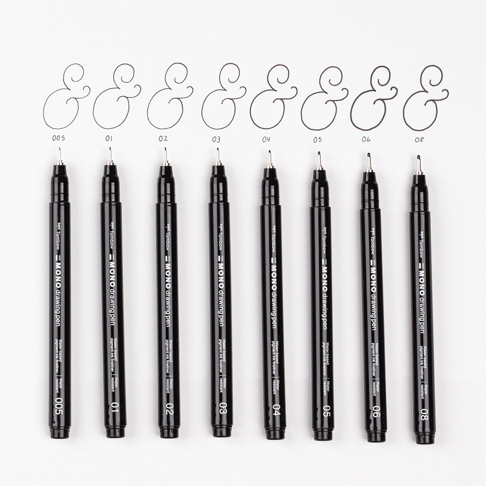 Tombow Fineliner MONO drawing pen schwarz Strichst�rke 03 Strichbreite 0.35 mm mit