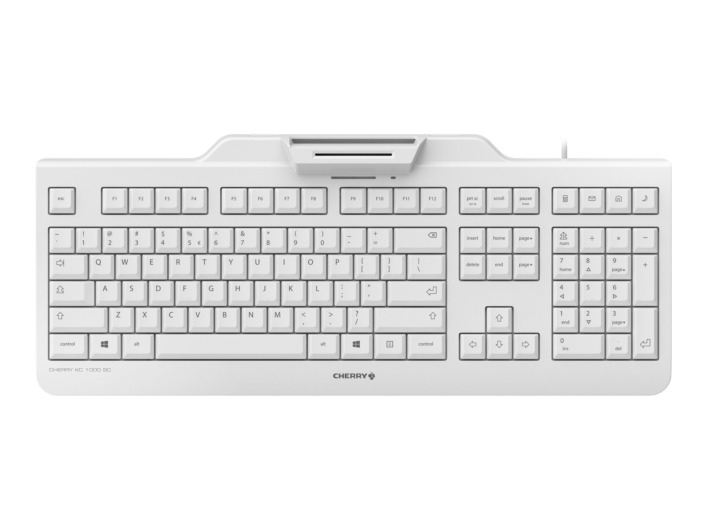CHERRY KC 1000 SC tastiera Ufficio USB QWERTY Inglese US Grigio