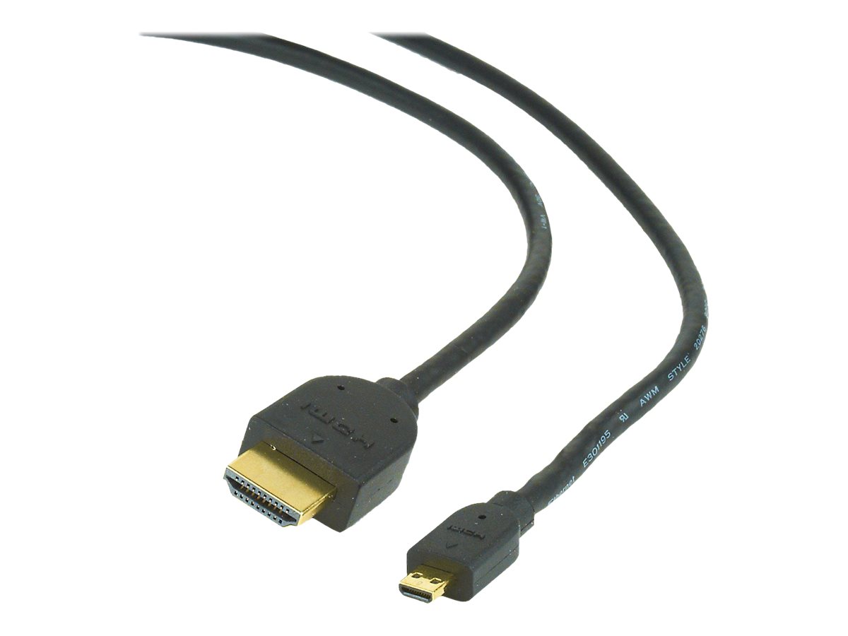 Gembird HDMI-Kabel - 19 pin micro HDMI Type D m�nnlich zu HDMI m�nnlich