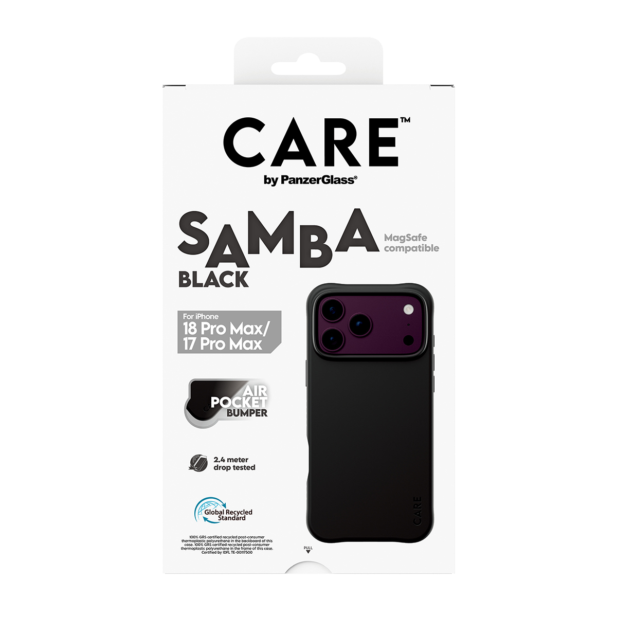 PanzerGlass CARE by � Samba Case Black w. MagSafe iPhone 2026 Pro Max | 17 Pro Max coque de protection pour t�l�phones portables Housse Transparent