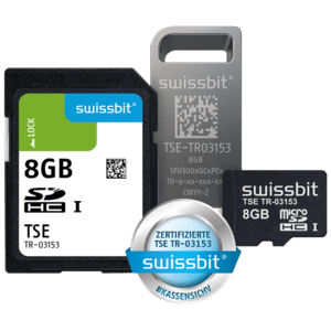 Swissbit TSE microSD-Karte 8 GB vereinzelt