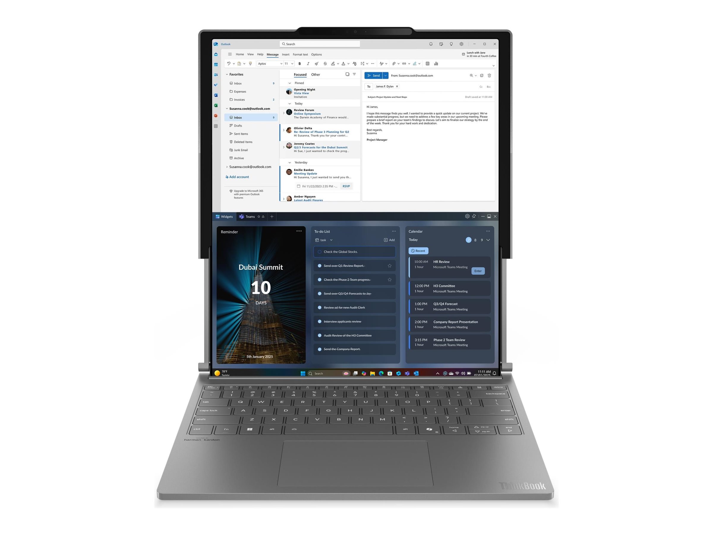 Lenovo ThinkBook Plus G6 Rollable 21TR - Intel Core Ultra 7 258V / 2.2 GHz - Win 11 Pro - Intel Arc Graphics 140V - 32 GB RAM - 1 TB SSD NVMe - 35.6 cm (14)