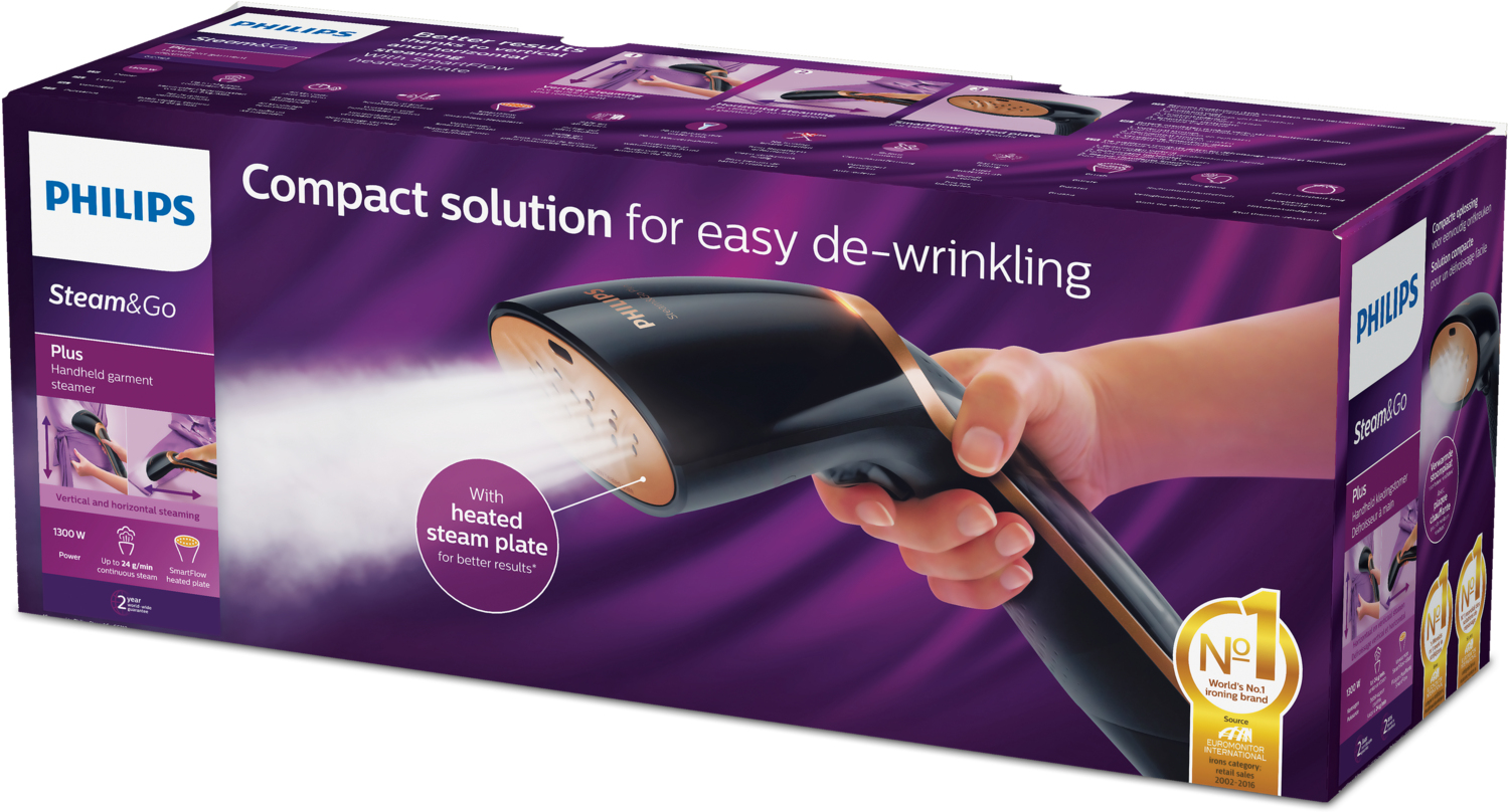 Philips Steam&Go Stiratrice verticale, 1300 W, vapore fino a 24 g/min