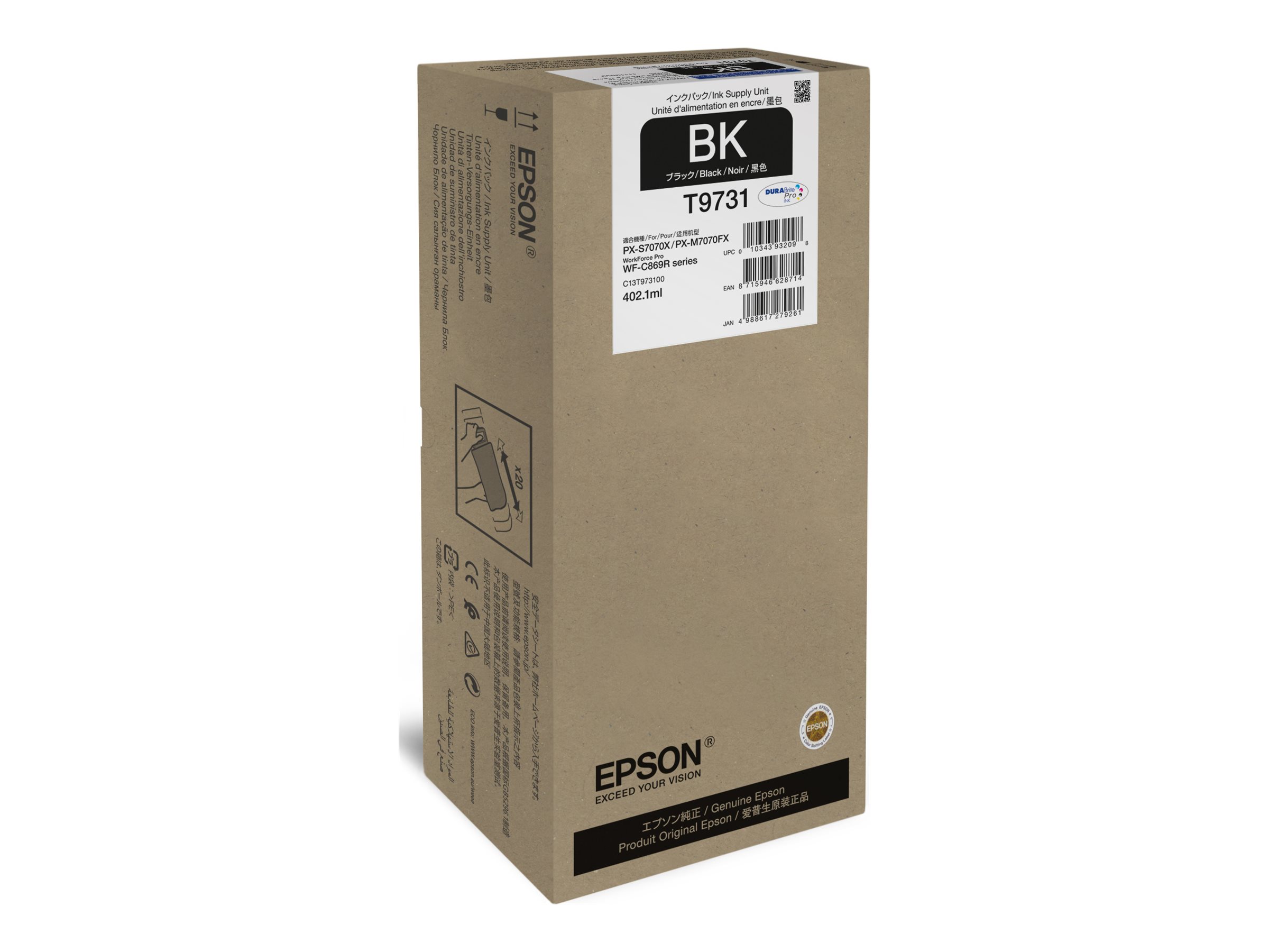 Epson Tinte schwarz 402.1ml WF Pro C869RXL - Schwarz