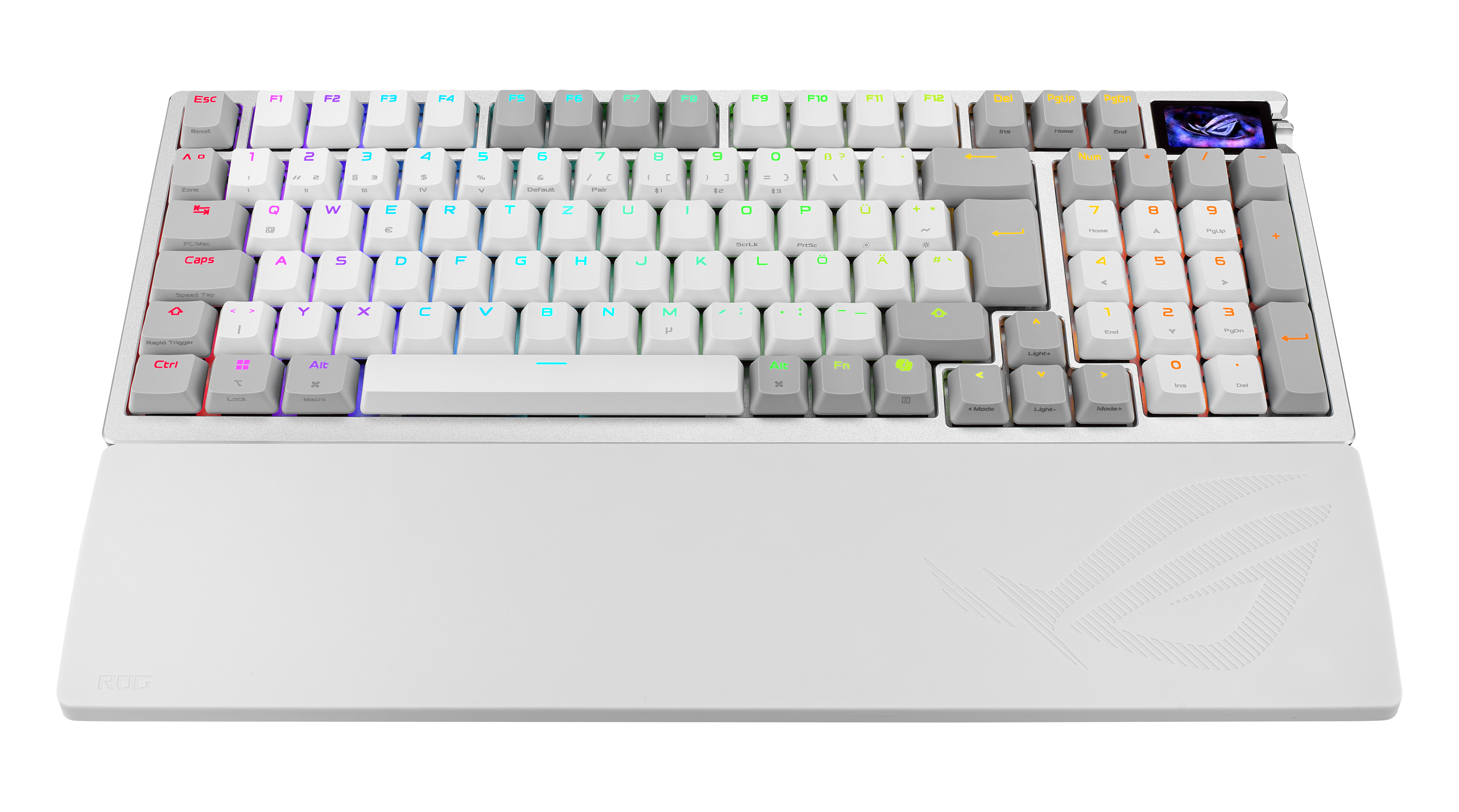 ASUS ROG Azoth 96 HE keyboard Gaming USB + RF Wireless + Bluetooth QWERTZ German White