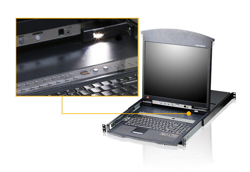 ATEN KL1508AN - 1920 x 1200 Pixel - Eingebauter Ethernet-Anschluss - WUXGA - Rack-Einbau - 21,2 W - 1U