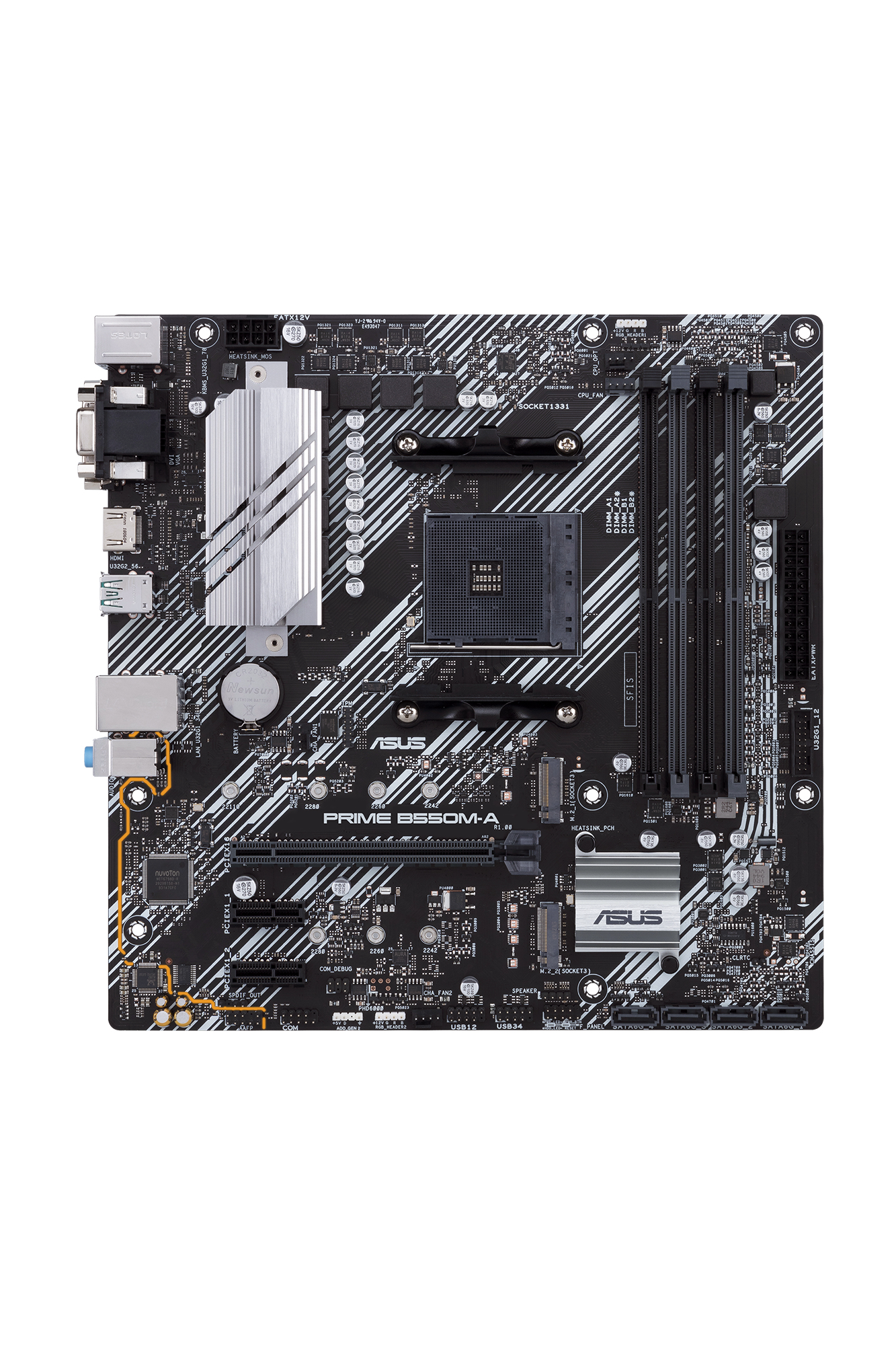 ASUS PRIME B550M-A/CSM - Motherboard - micro ATX - Socket AM4 - AMD B550 Chipsatz - USB 3.2 Gen 1, USB 3.2 Gen 2 - Gigabit LAN - Onboard-Grafik (CPU erforderlich)