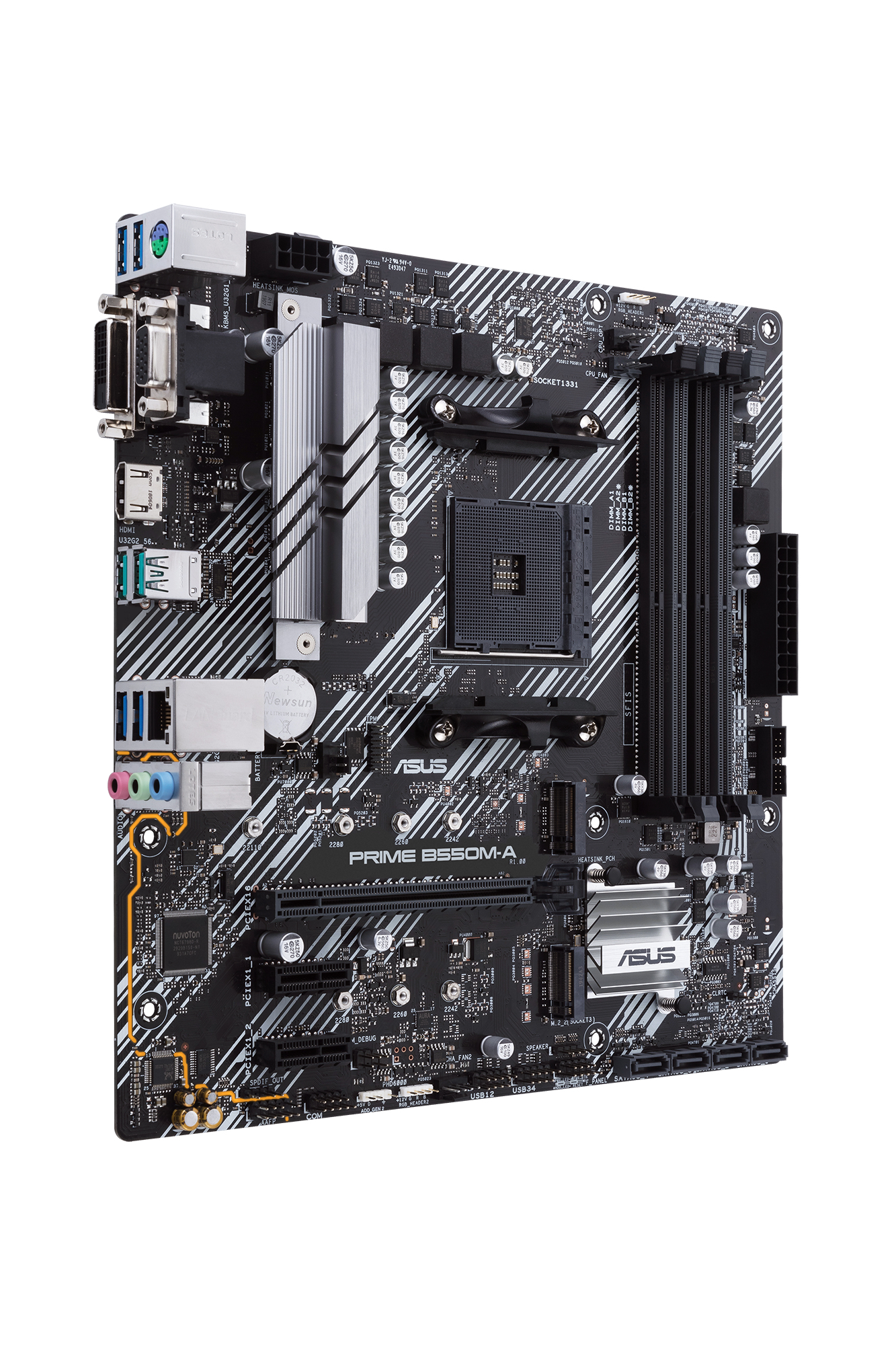 ASUS PRIME B550M-A/CSM - Motherboard - micro ATX - Socket AM4 - AMD B550 Chipsatz - USB 3.2 Gen 1, USB 3.2 Gen 2 - Gigabit LAN - Onboard-Grafik (CPU erforderlich)