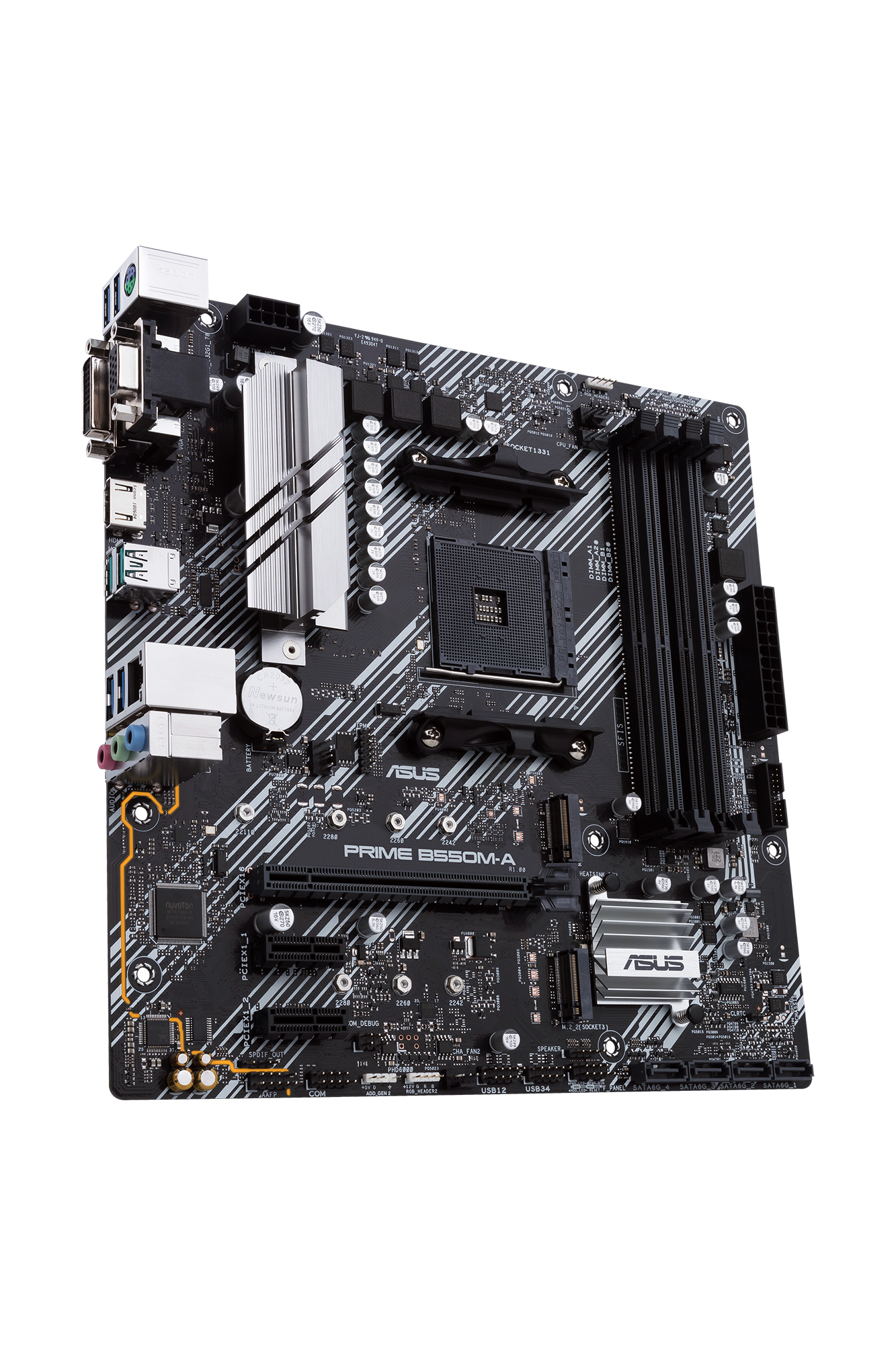 ASUS PRIME B550M-A/CSM - Motherboard - micro ATX - Socket AM4 - AMD B550 Chipsatz - USB 3.2 Gen 1, USB 3.2 Gen 2 - Gigabit LAN - Onboard-Grafik (CPU erforderlich)