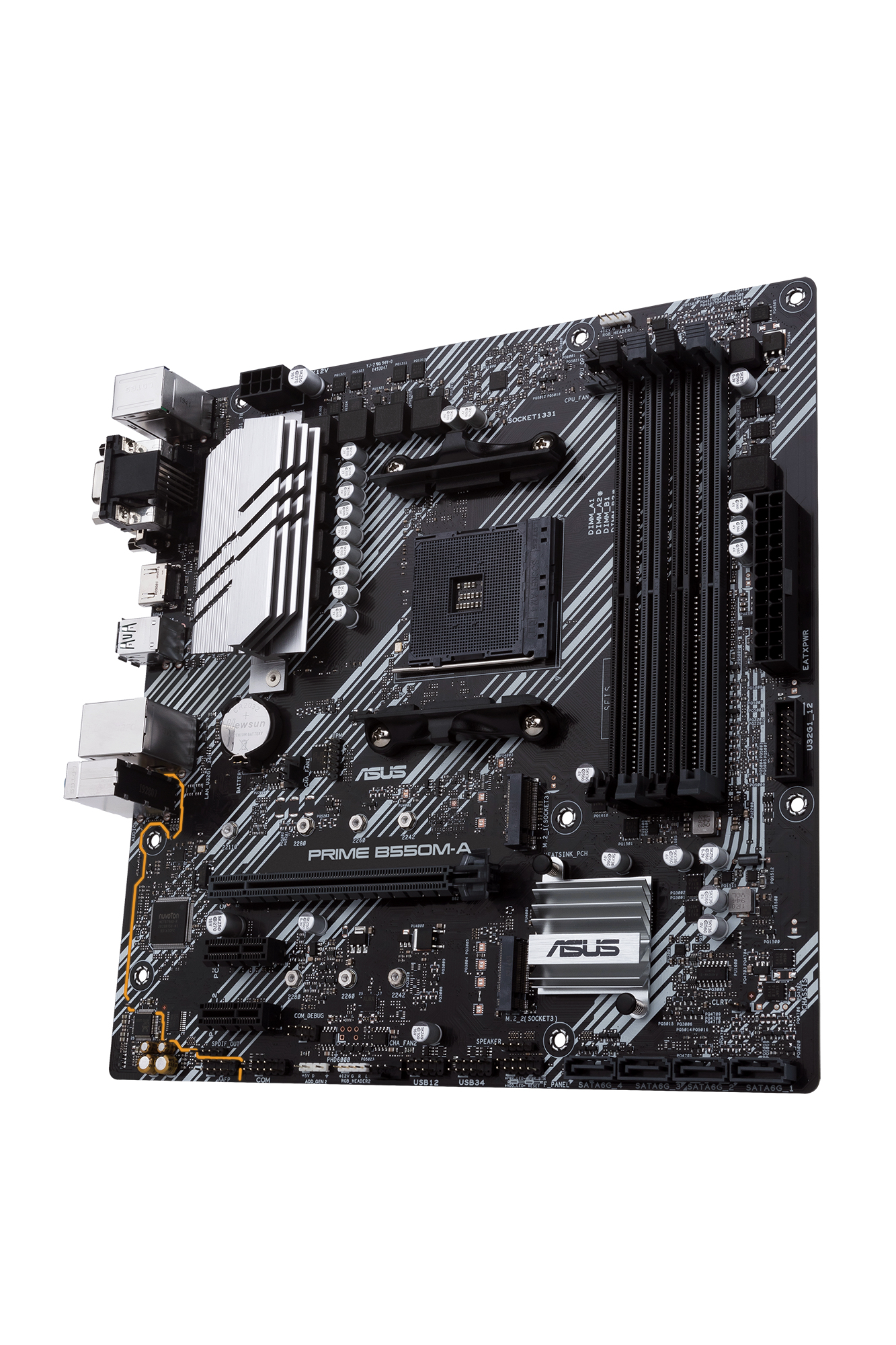 ASUS PRIME B550M-A/CSM - Motherboard - micro ATX - Socket AM4 - AMD B550 Chipsatz - USB 3.2 Gen 1, USB 3.2 Gen 2 - Gigabit LAN - Onboard-Grafik (CPU erforderlich)