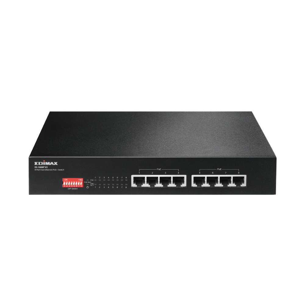 Edimax ES-1008P - V2 - Switch - 8 x 10/100 (PoE+)
