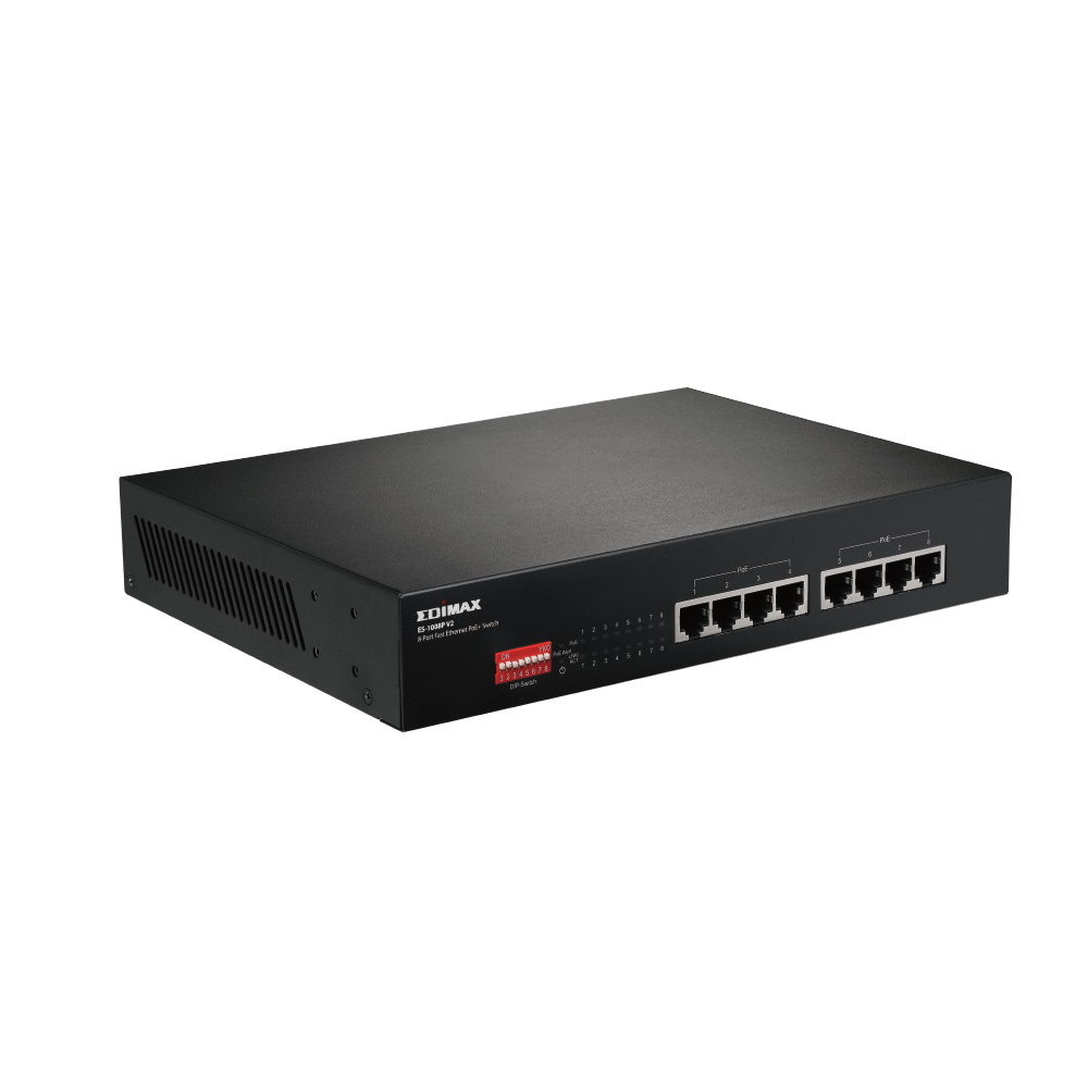 Edimax ES-1008P - V2 - Switch - 8 x 10/100 (PoE+)