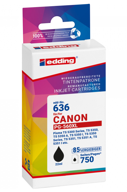 Edding EDD-636 ink cartridge 1 pc(s) Compatible Black