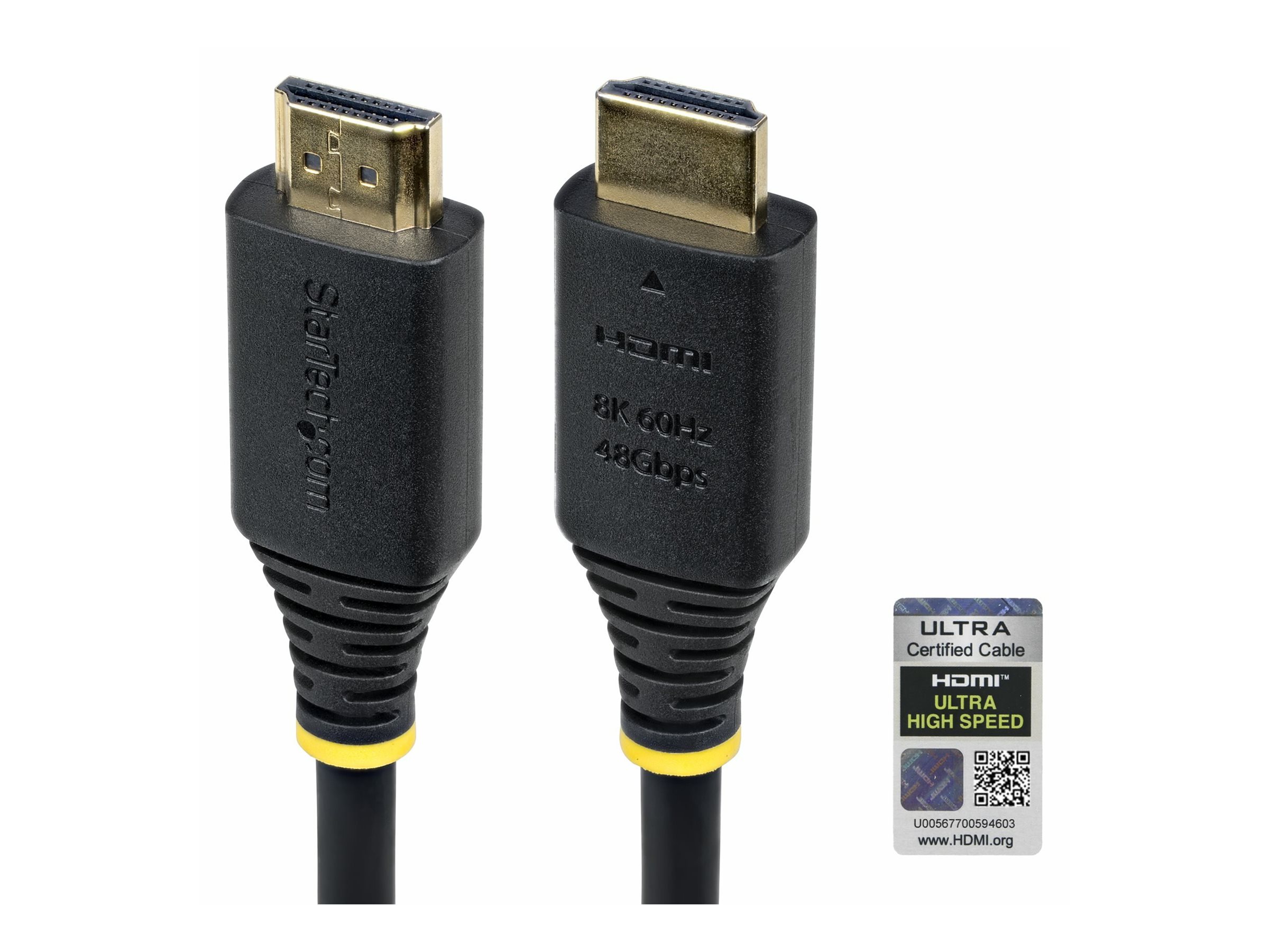 StarTech.com C�ble HDMI Ultra Haut D�bit Certifi� de 1m, 8K 60Hz / 4K 120Hz, C�ble HDMI 2.1 avec HDR10+ / eARC, 48 Gbps, C�ble HDMI 8K pour Moniteur/T�l�viseur/�cran, Gaine TPE Flexible