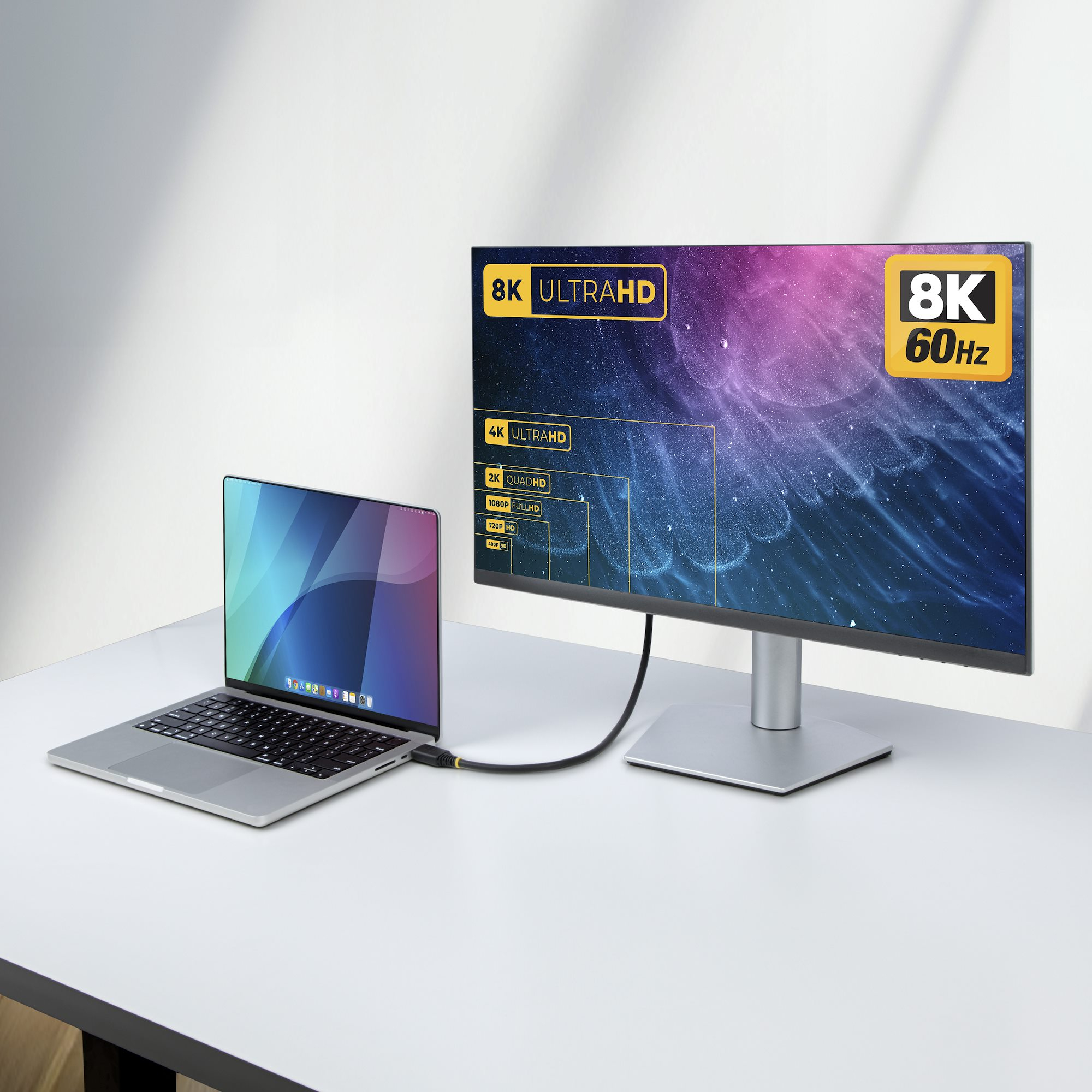 StarTech.com C�ble HDMI Ultra Haut D�bit Certifi� de 1m, 8K 60Hz / 4K 120Hz, C�ble HDMI 2.1 avec HDR10+ / eARC, 48 Gbps, C�ble HDMI 8K pour Moniteur/T�l�viseur/�cran, Gaine TPE Flexible