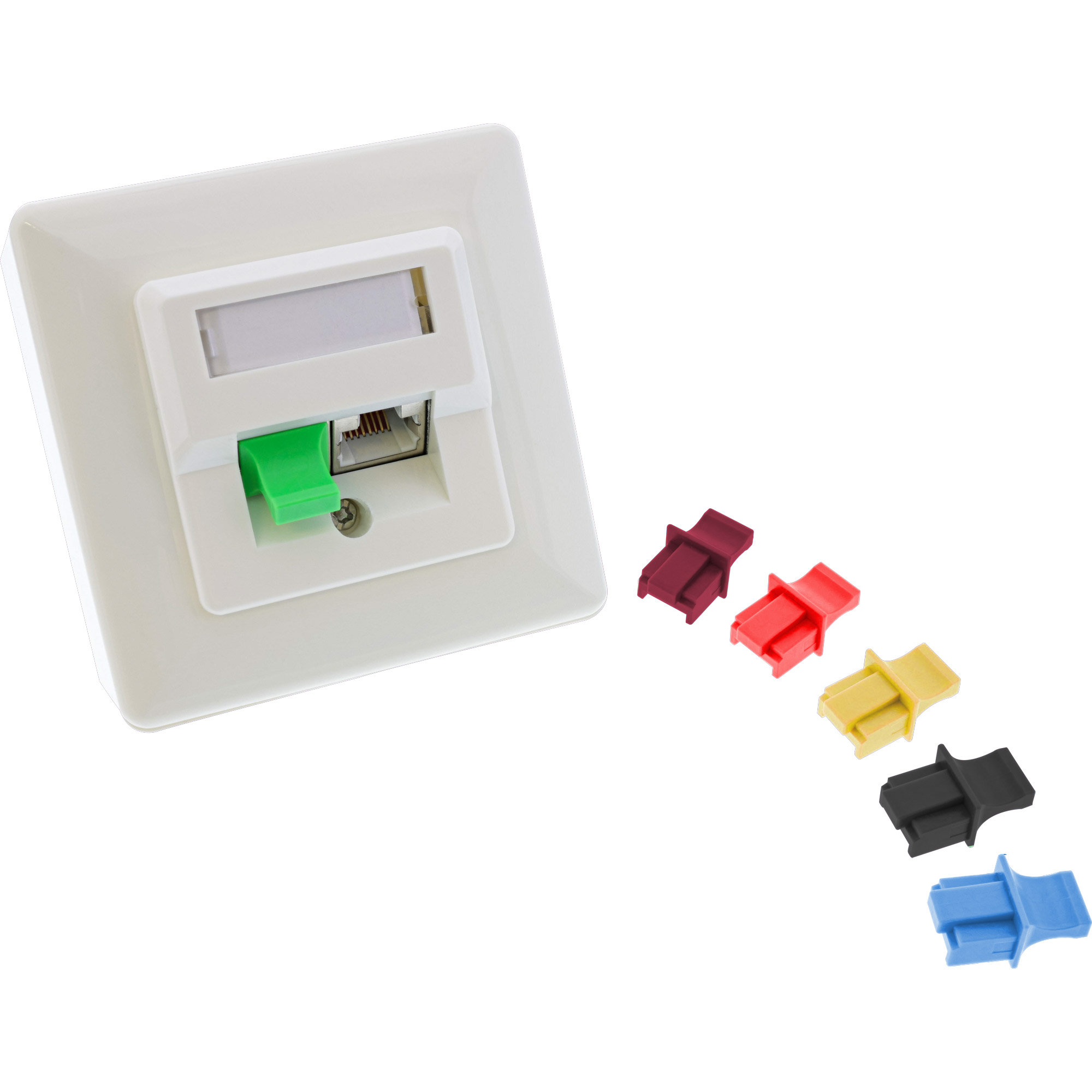 InLine Tappo antipolvere per presa RJ45, colore: giallo, blister da 10pz.