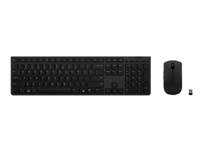 Lenovo 4X31K03940 tastiera Mouse incluso RF senza fili + Bluetooth Danese Nero