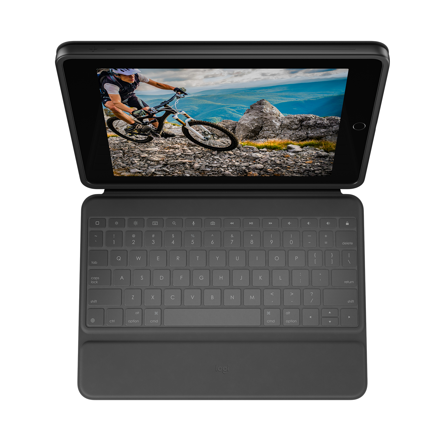 Logitech Rugged Folio - Tastatur und Foliohlle - Apple Smart connector - Franzsisch - fr Apple 10.2-inch iPad (7. Generation, 8. Generation, 9. Generation)