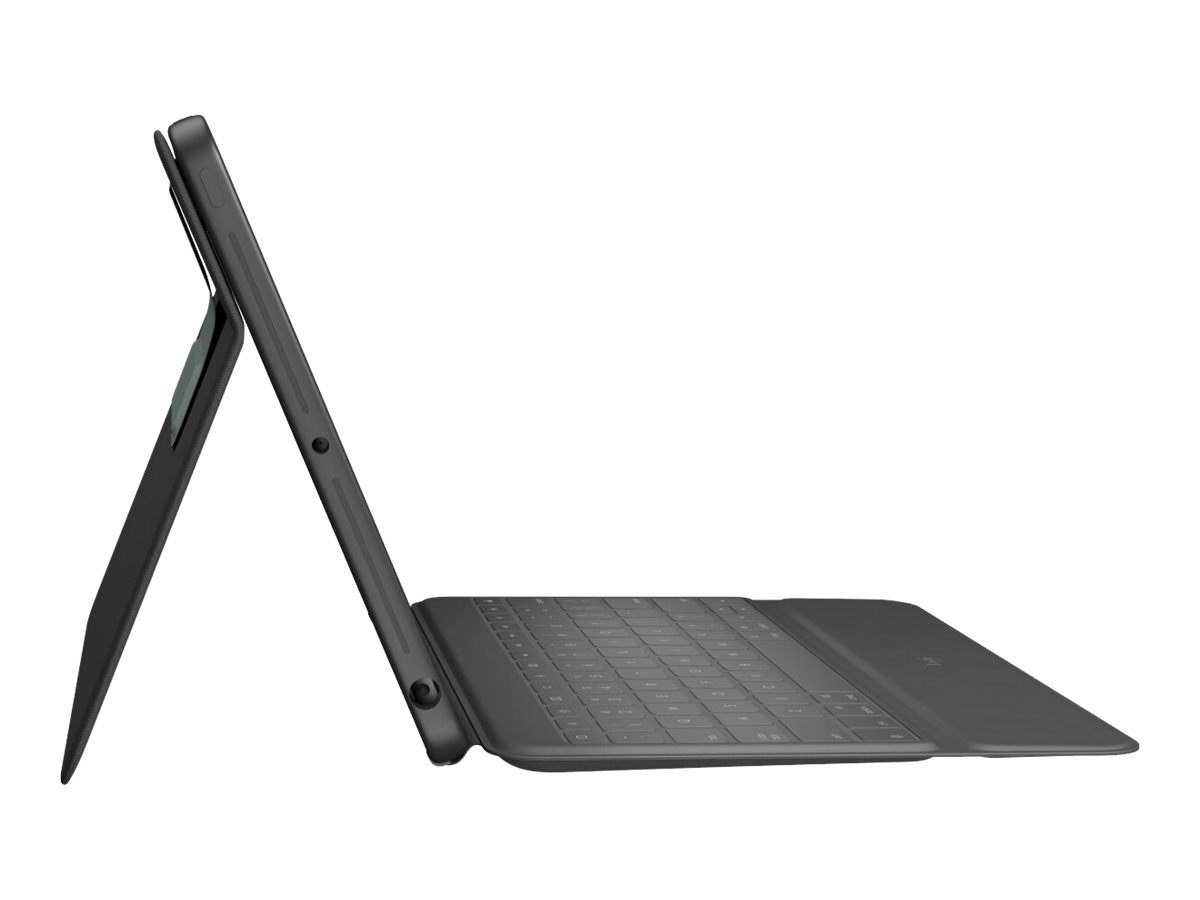 Logitech Rugged Folio - Tastatur und Foliohlle - Apple Smart connector - Franzsisch - fr Apple 10.2-inch iPad (7. Generation, 8. Generation, 9. Generation)