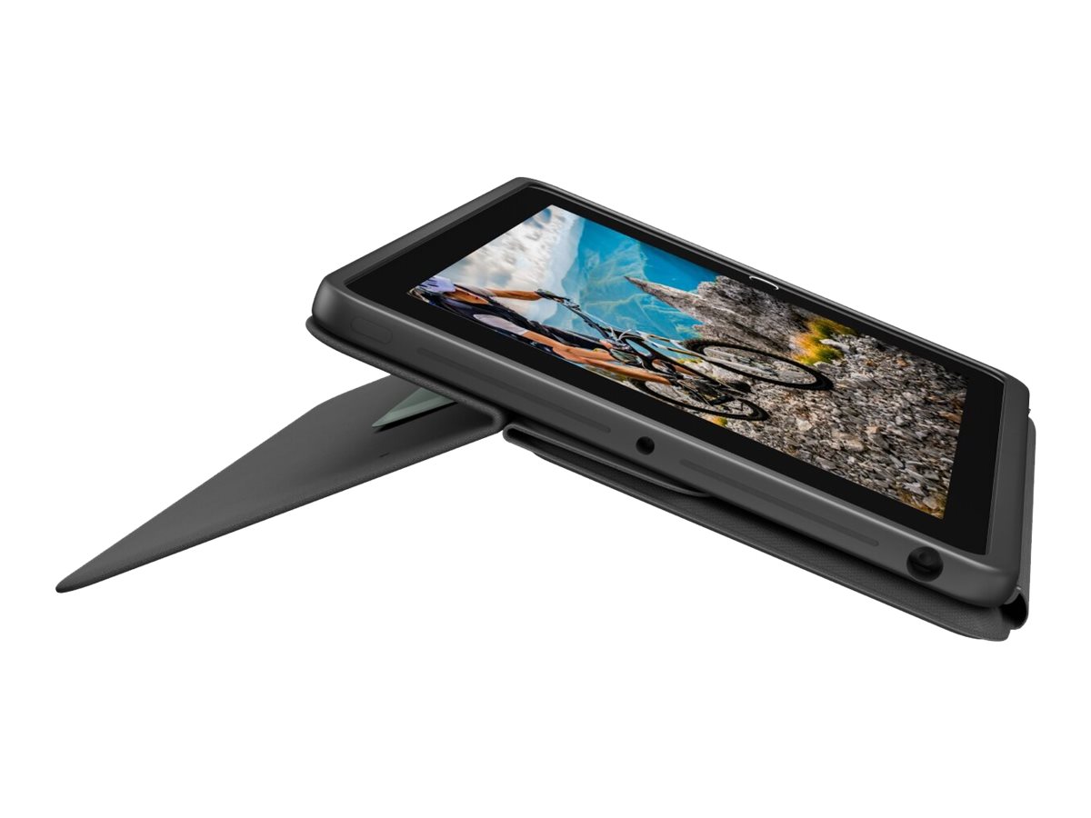 Logitech Rugged Folio - Tastatur und Foliohlle - Apple Smart connector - Franzsisch - fr Apple 10.2-inch iPad (7. Generation, 8. Generation, 9. Generation)